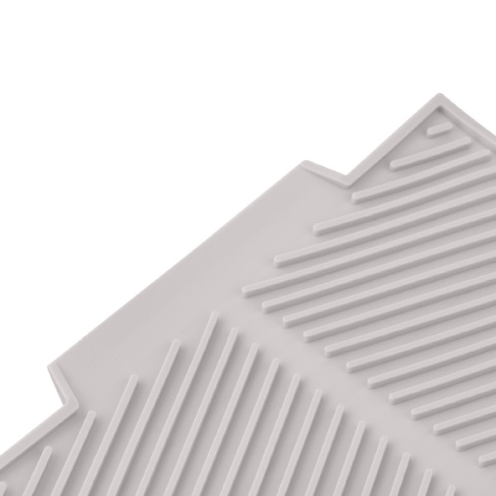 Сушарка для посуду Ardesto Minimalism 39х25х8см, силікон, метал, сірий (ARHK4102DR)