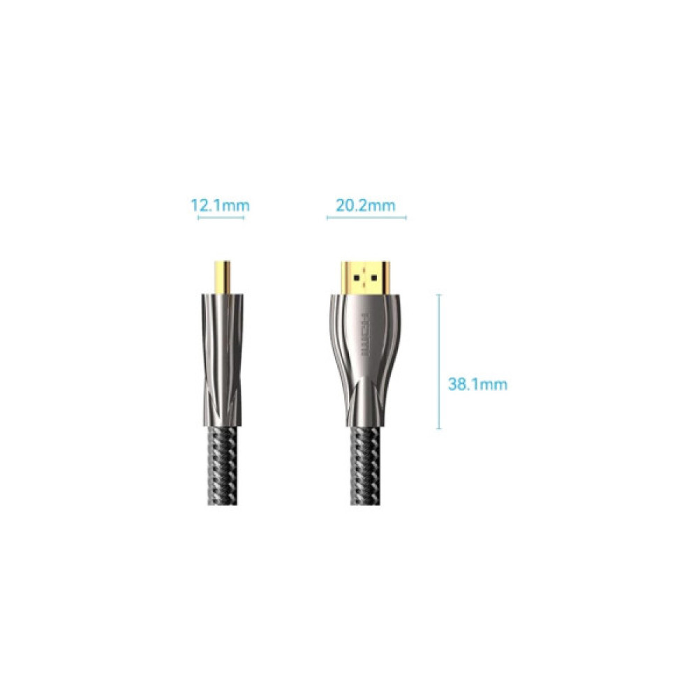 Кабель мультимедійний HDMI M to HDMI M 3.0m V2.0 4K60Hz braided zinc alloy black Vention (ALMBI)