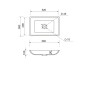 Раковина, умивальник Adamant LOWER, штучний камінь, прямокут., без отвору для змішувача та переливу, 560x360x100мм, накладний, чорно-білий