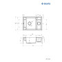 Мийка кухонна Deante Magnetic, граніт, прямокутник, без крила, 690х500х219мм, чаша - 1.5, накладна, черний