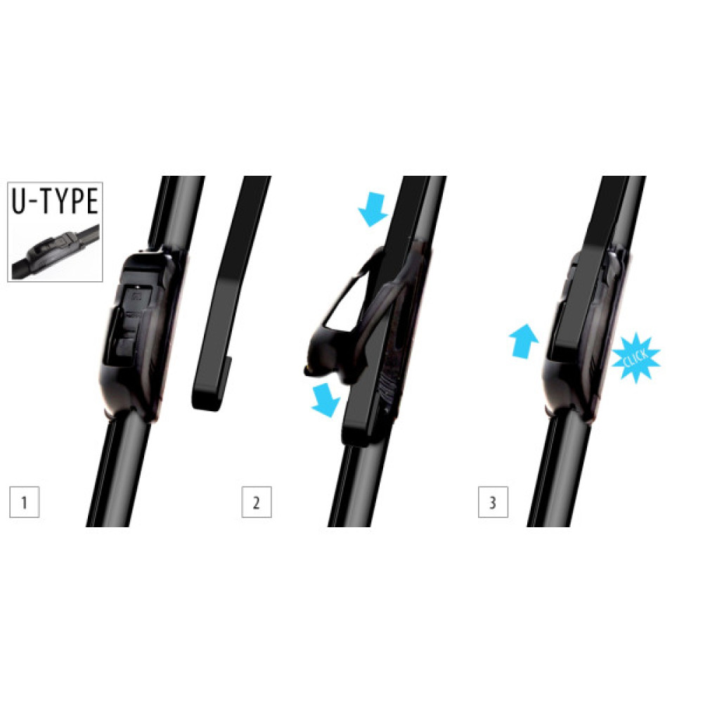 Щітка склоочисника OXIMO безкаркасна 550 мм / 22 (WU550)