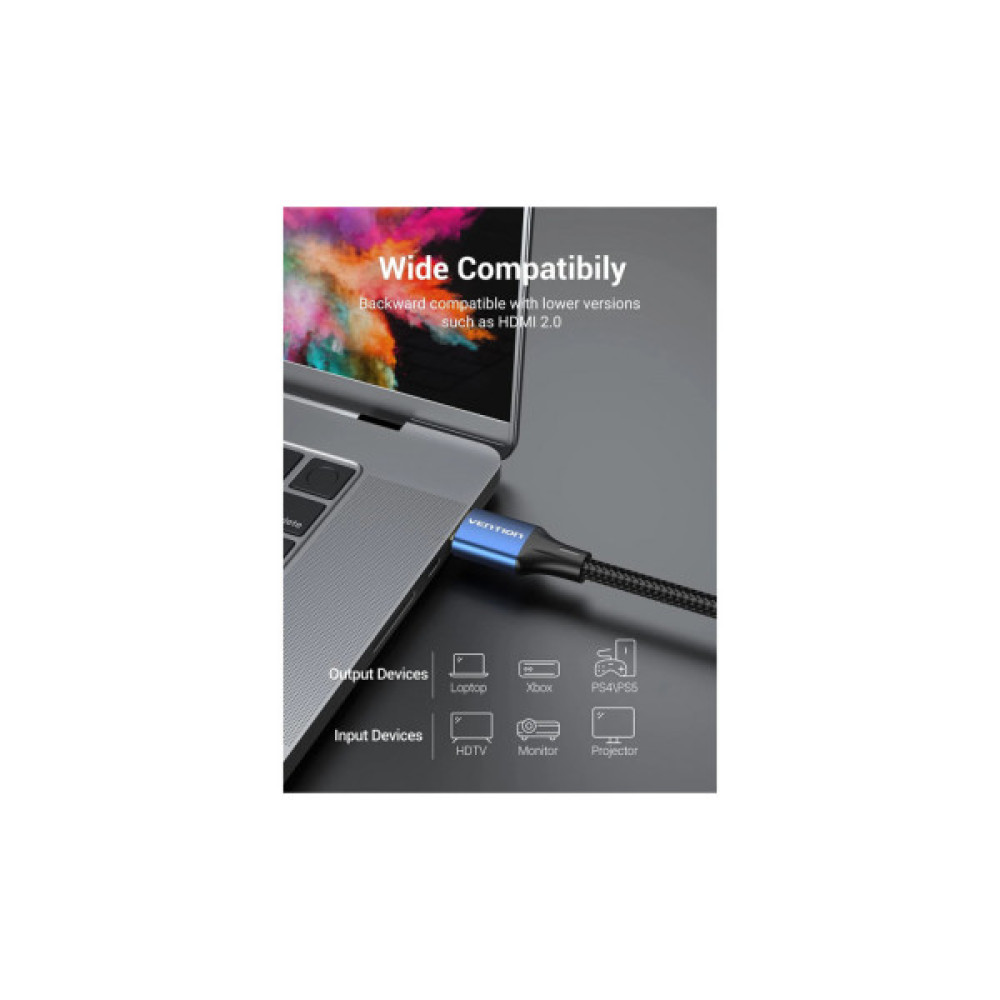 Кабель мультимедійний HDMI M to HDMI M 1.5m V2.1 8K 60Hz blue VENTION (ALGLG)