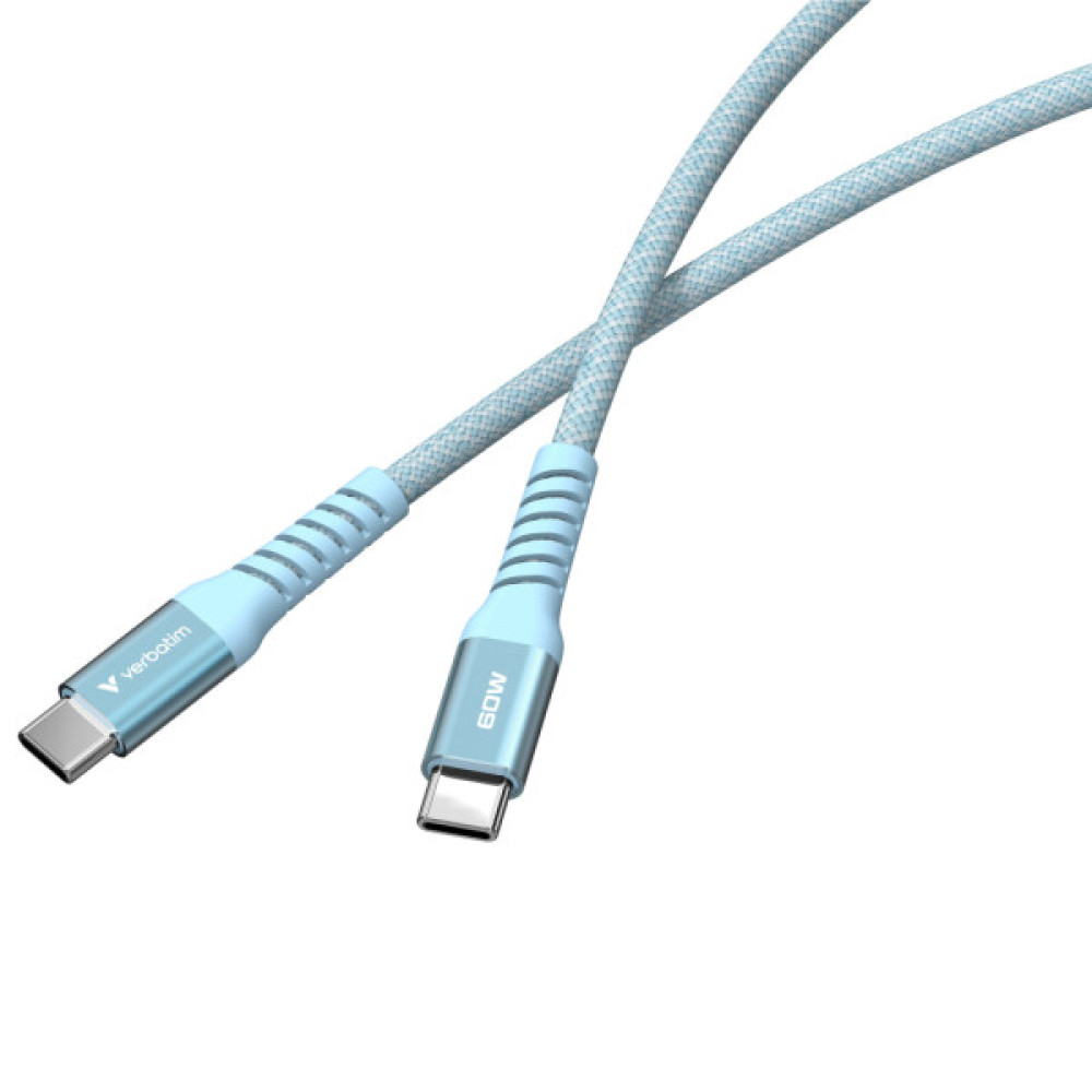Дата кабель USB-C to USB-C 1.2m Magnetic 60W blue Verbatim (31852)