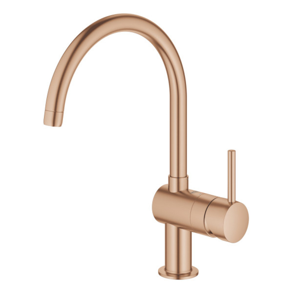 Змішувач для кухні Grohe Minta, довж.виливу - 223мм, поворотний, 1важіль, матовий теплий захід сонця