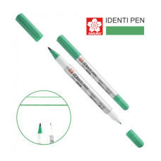 Маркер Sakura перманентний IDENTI PEN, двосторонній, 0,4/1 мм, Зелений (084511365162)