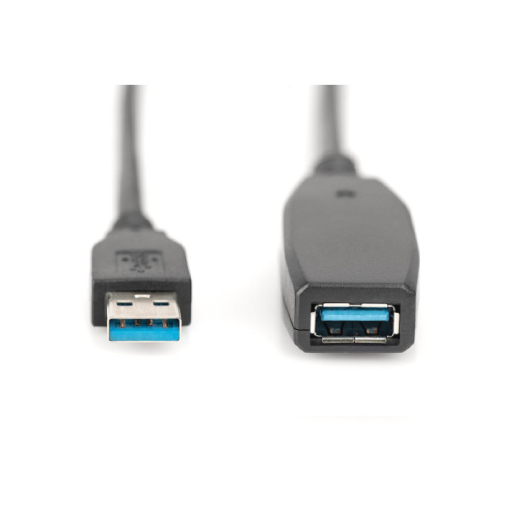 Подовжувач DIGITUS USB 3.0 Active Cable, A/M-A/F, 20м, чорний