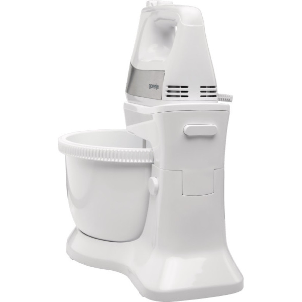 Міксер Gorenje стаціонарний 500Вт, насадки-4, чаша-пластик, 3л, білий