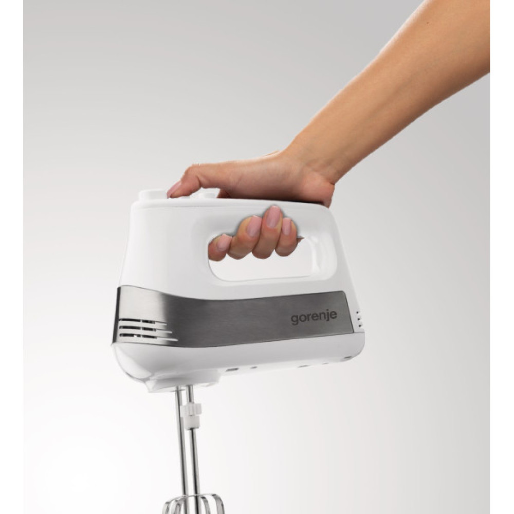 Міксер Gorenje стаціонарний 500Вт, насадки-4, чаша-пластик, 3л, білий
