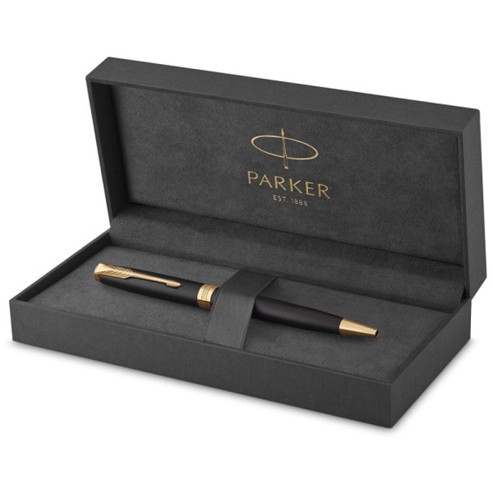Ручка кулькова Parker SONNET 17 Matte Black Lacquer GT BP (84 832)