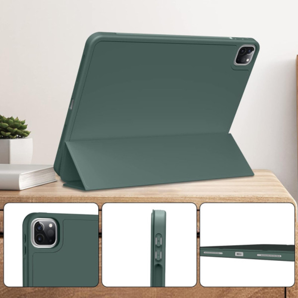 Чохол до планшета BeCover Tri Fold Hard TPU Apple iPad Pro 11 2020/2021/2022 Dark Green (711110) Чохол до планшета BeCover Tri Fold Hard TPU Apple iPad Pro 11 2020/2021/2022 Dark Green (711110)