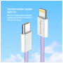 Дата кабель USB-C to Lightning 1.0m 27W purple ColorWay (CW-CBPDCL061-PU) Дата кабель USB-C to Lightning 1.0m 27W purple ColorWay (CW-CBPDCL061-PU)