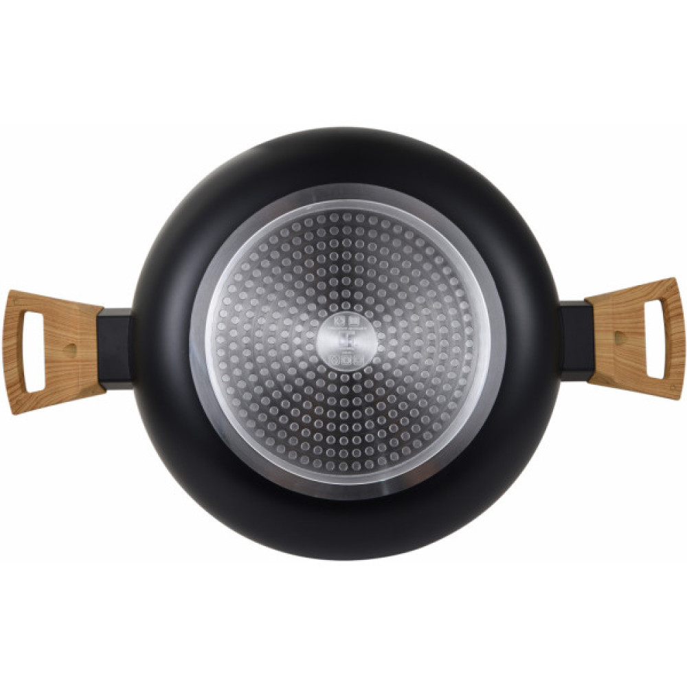 Сотейник Bergner Earth black з кришкою 28 см (BG-32038-BK)