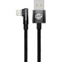Дата кабель USB 2.0 AM to Lightning 1.0m 2.4A 90° corner black Baseus (CAVP000001)