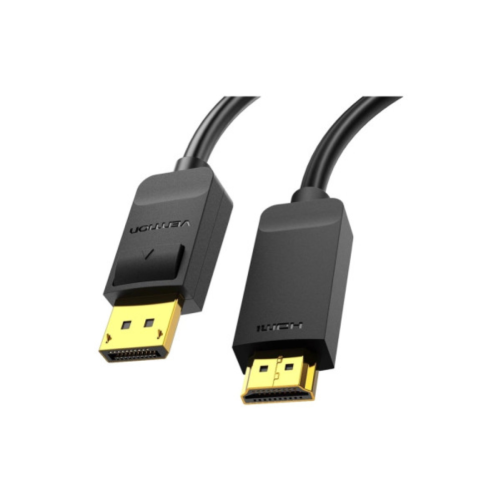 Кабель мультимедійний DisplayPort M to HDMI M 2.0m 4K black Vention (HAGBH)