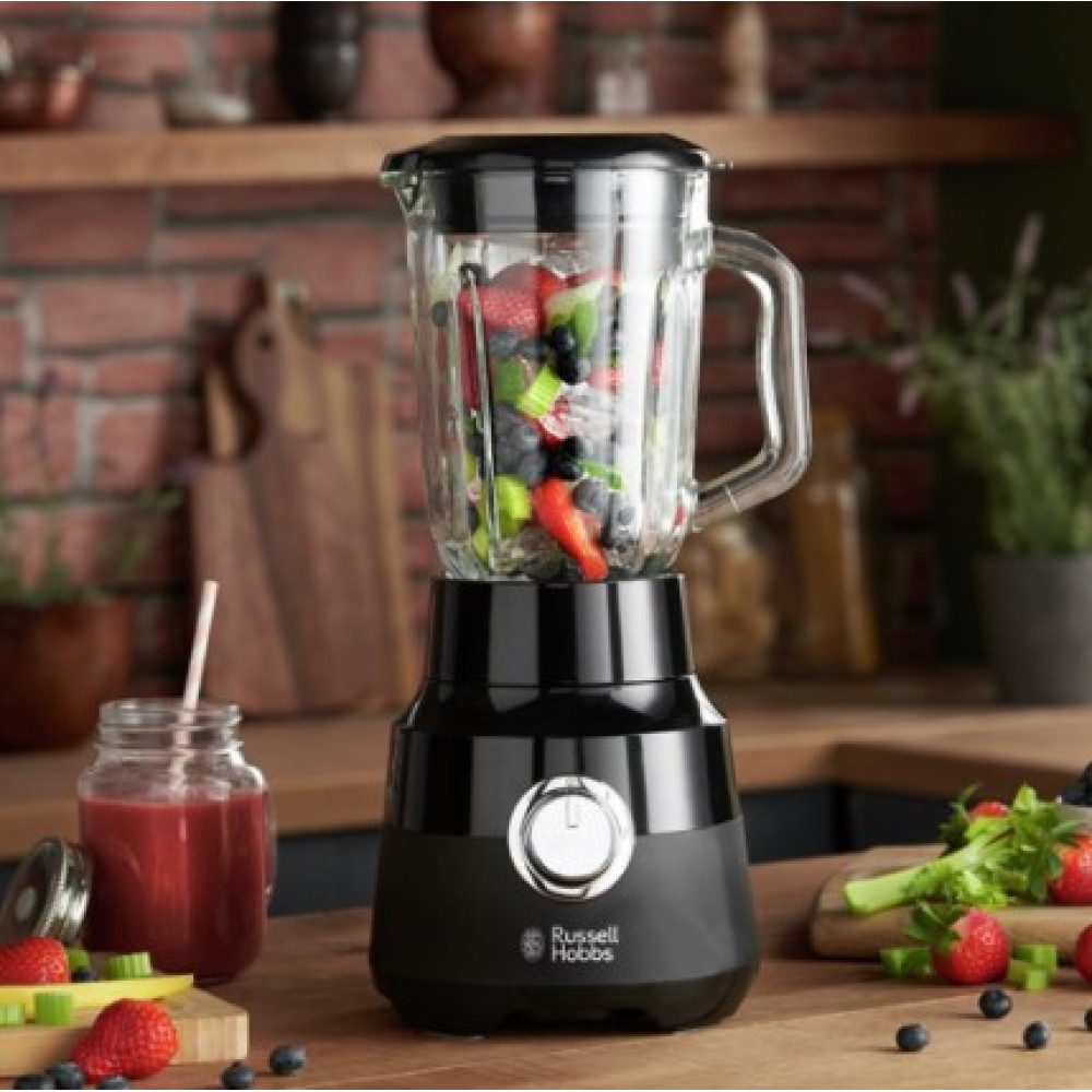 Блендер Russell Hobbs стаціонарний Matte Black 650Вт, чаша-1500мл, чорний