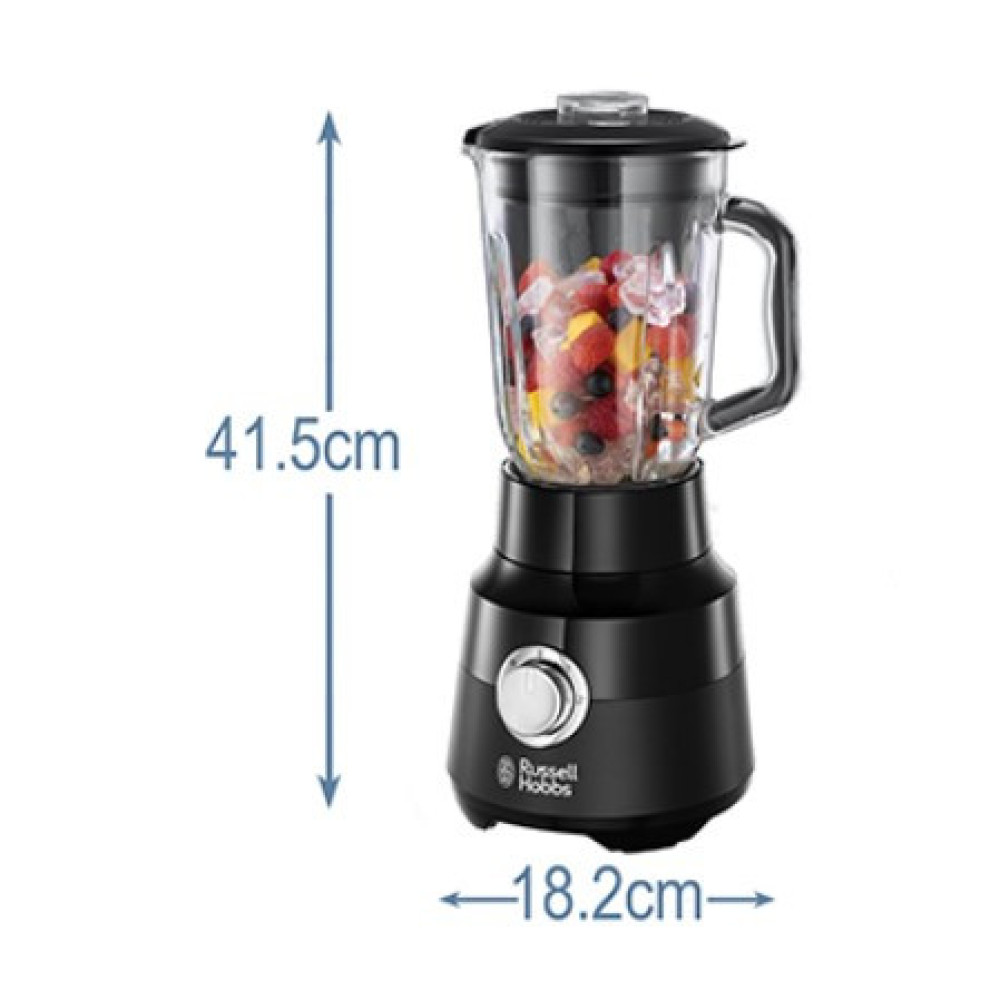 Блендер Russell Hobbs стаціонарний Matte Black 650Вт, чаша-1500мл, чорний
