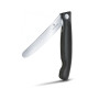 Кухонний ніж Victorinox SwissClassic Foldable Paring 11 см Serrated Black (6.7833.FB)