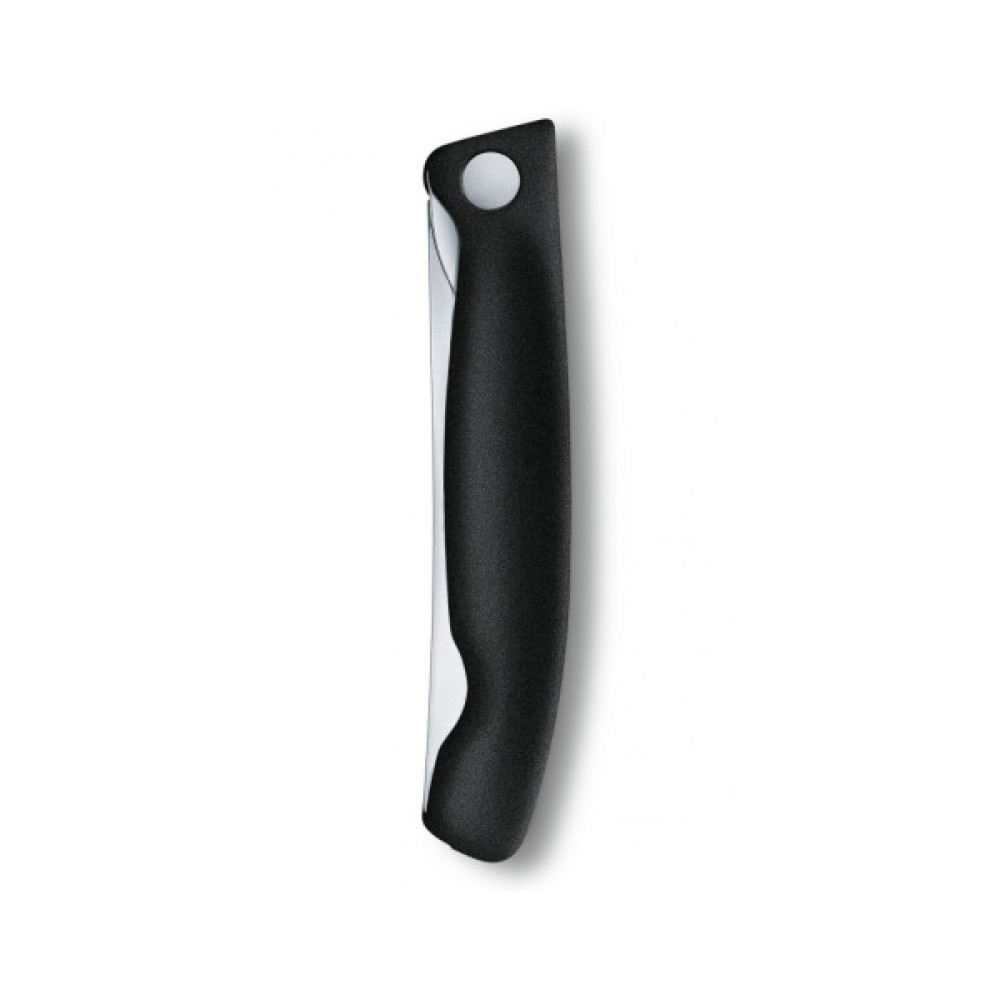 Кухонний ніж Victorinox SwissClassic Foldable Paring 11 см Serrated Black (6.7833.FB)