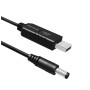 Кабель живлення USB to DC 5.5x2.5mm 12V 1.0m black ColorWay (CW-CBUD067-BK)