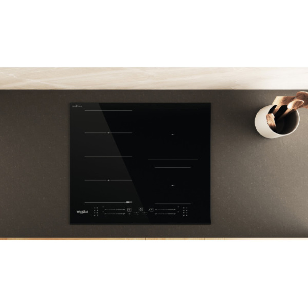 Варильна поверхня Whirlpool індукційна, 60см, розширена зона, чорний