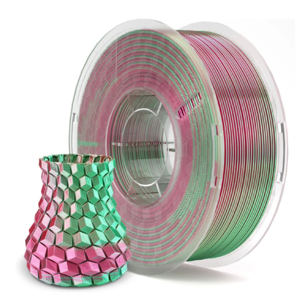 Пластик для 3D-принтера ELEGOO PLA silk gloss 1кг, 1.75мм, green red (50.203.0090)