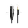 Кабель мультимедійний 3.5mm M to XLR F 2.0m AV182 black UGREEN (20244)