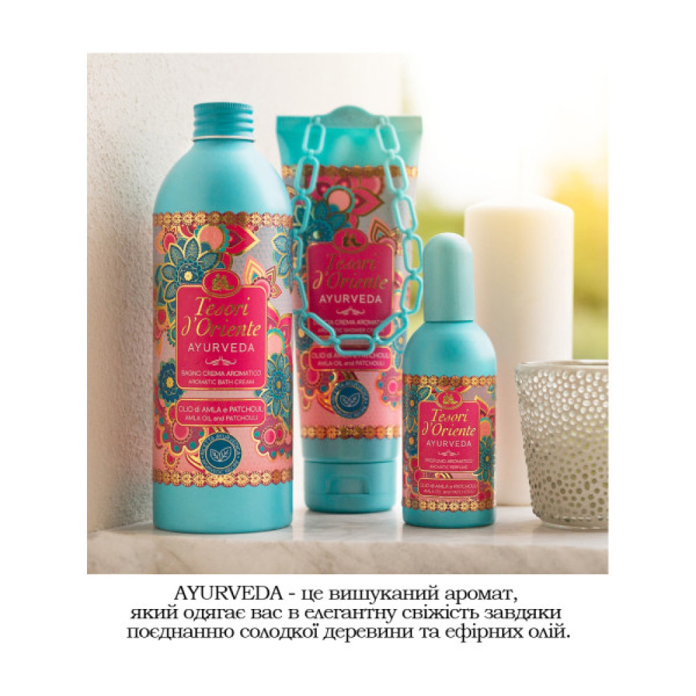 Гель для душу Tesori d'Oriente парфумований Аюрведа олія амли та пачулі 500 мл (8008970043630)