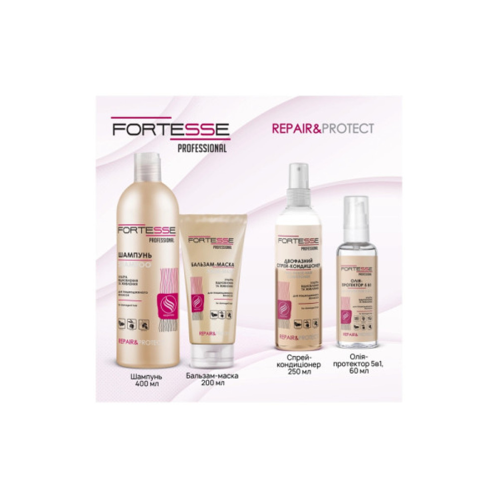 Маска для волосся Fortesse Professional Відновлювальна для сухого й пошкодженого волосся 200 мл (4823115501509)