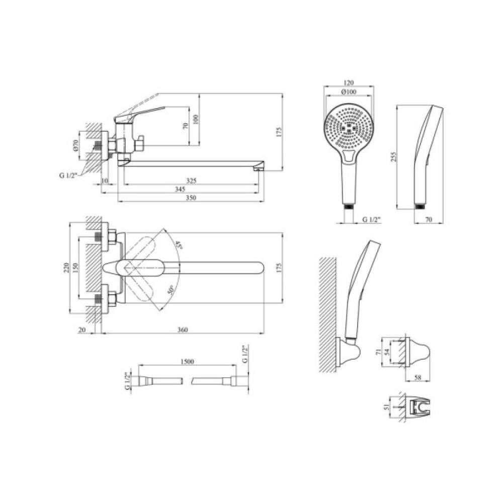 Змішувач Kroner KRM Linz - GRN070 (CV034901)