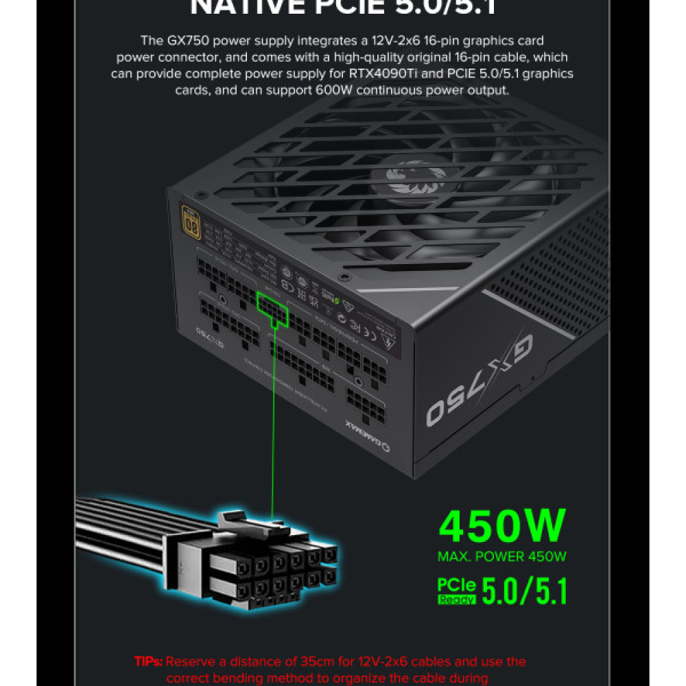 GAMEMAX GX-750 PRO BK(ATX3.1PCIe5.1)