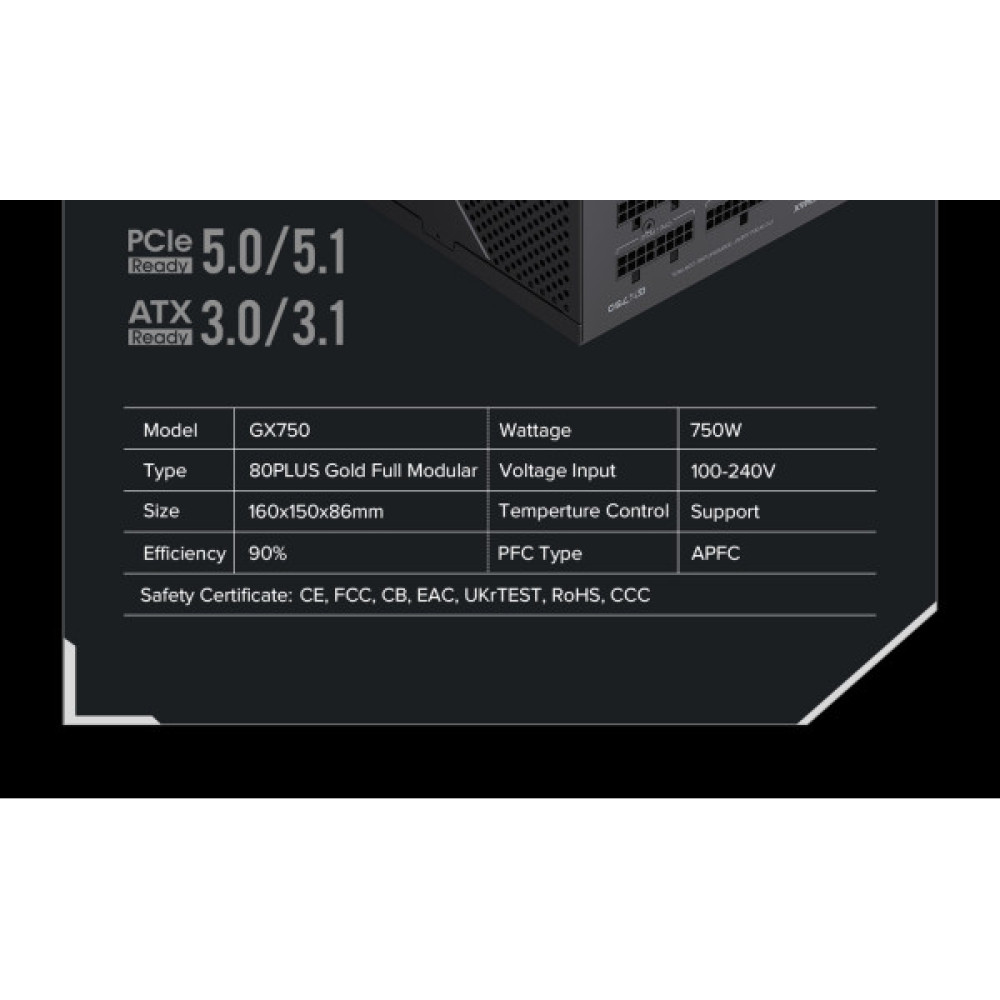 GAMEMAX GX-750 PRO BK(ATX3.1PCIe5.1)