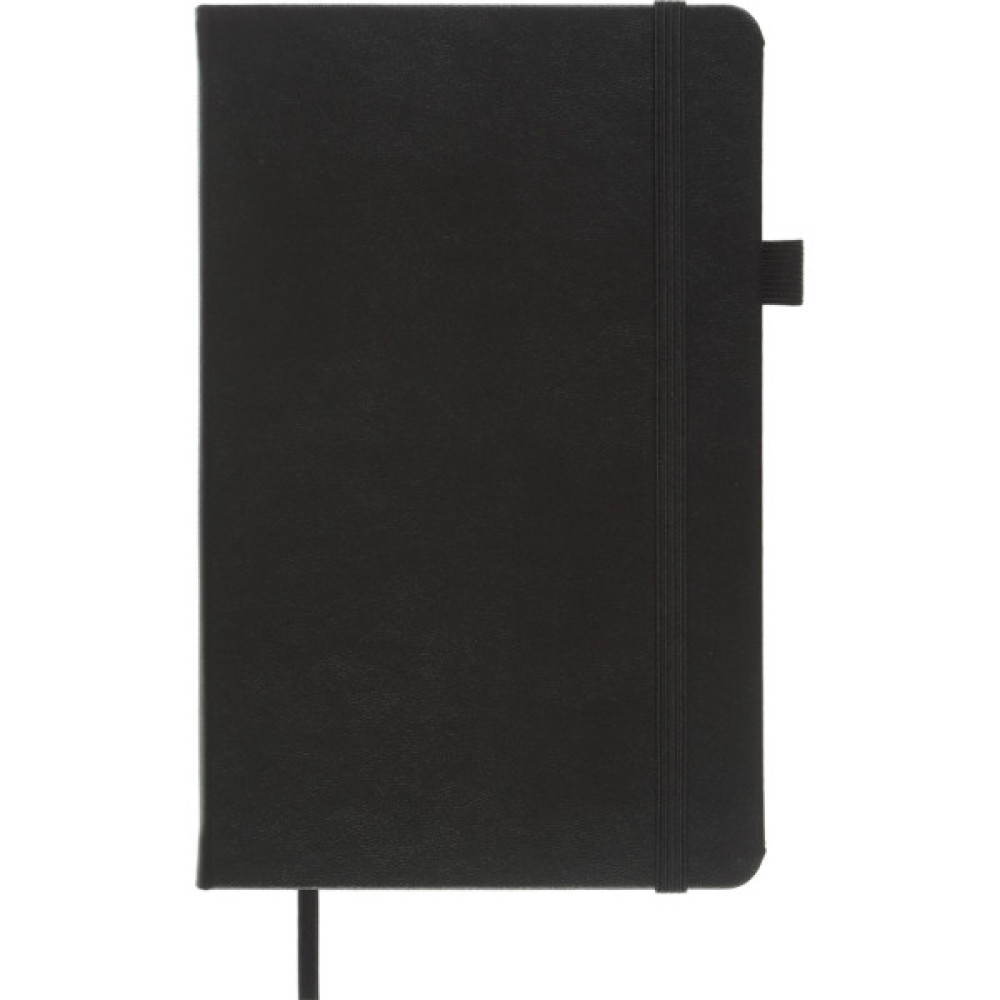 Книга записна Buromax Etalon 125x195 мм 96 аркушів в лінію обкладинка зі штучної шкіри Чорна (BM.291260-01)