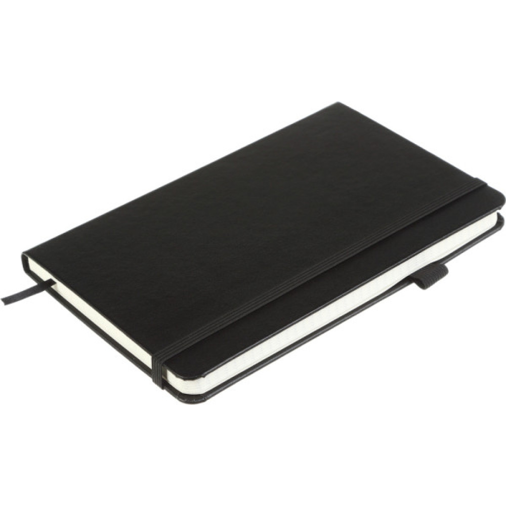 Книга записна Buromax Etalon 125x195 мм 96 аркушів в лінію обкладинка зі штучної шкіри Чорна (BM.291260-01)