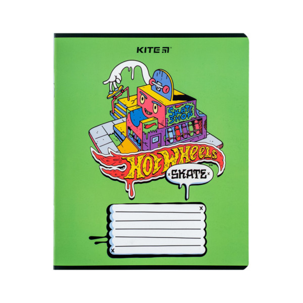 Зошит Kite Hot Wheels 18 аркушів, лінія (HW24-237)