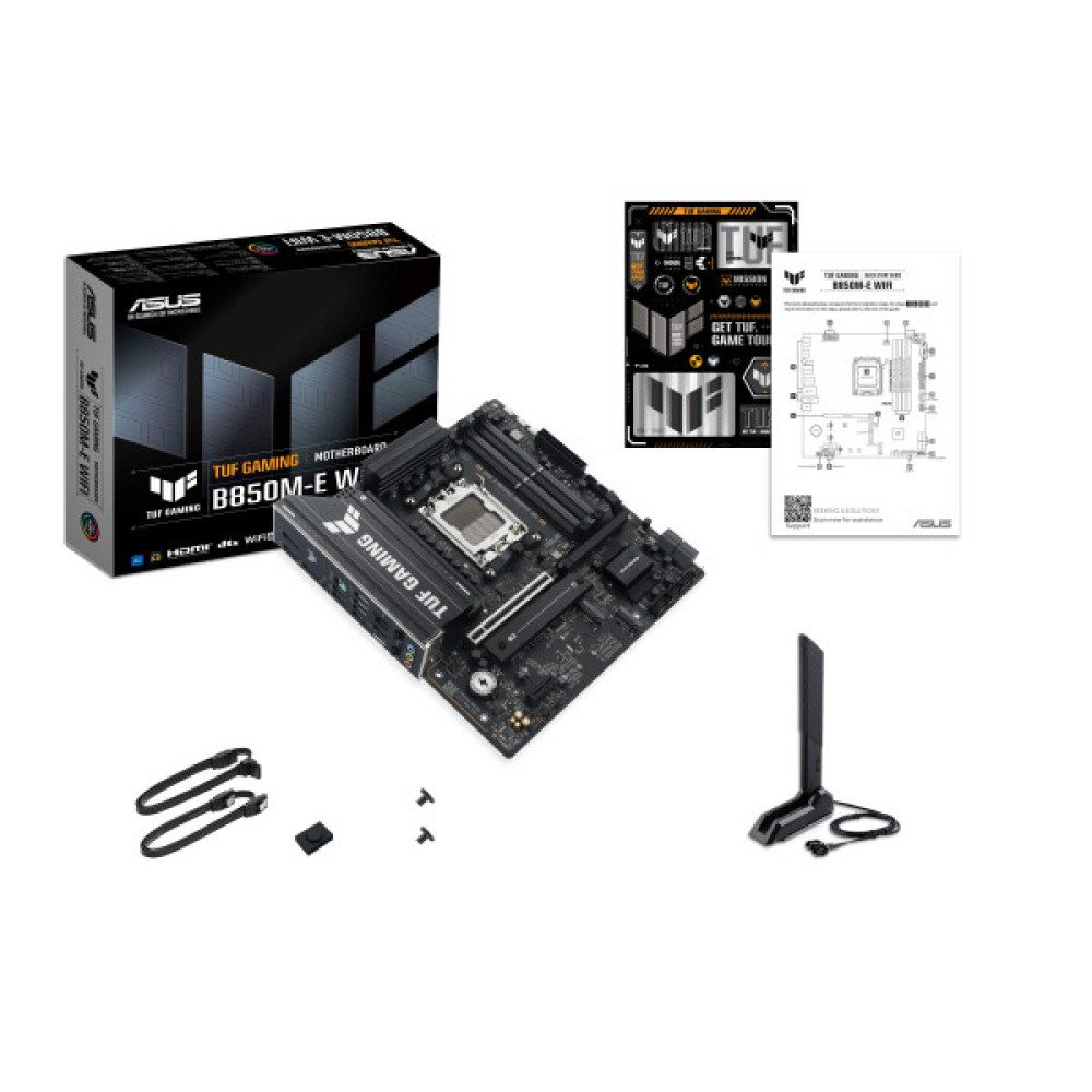 Материнcька плата ASUS TUF GAMING B850M-E WIFI sAM5 B850 4xDDR5 M.2 HDMI DP Wi-Fi BT mATX