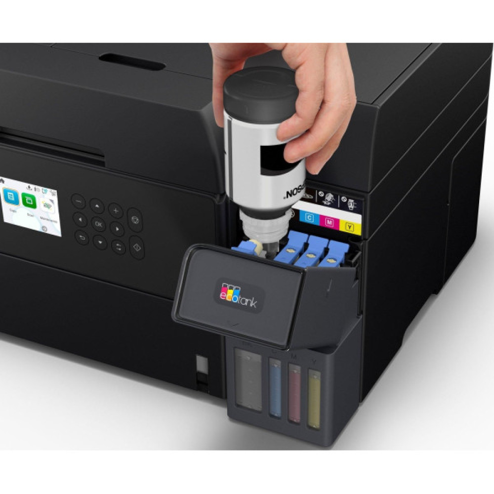 БФП ink color A4 Epson EcoTank L6370 35_23 ppm DADF Duplex USB Ethernet Wi-Fi 4 inks Black Pigment
