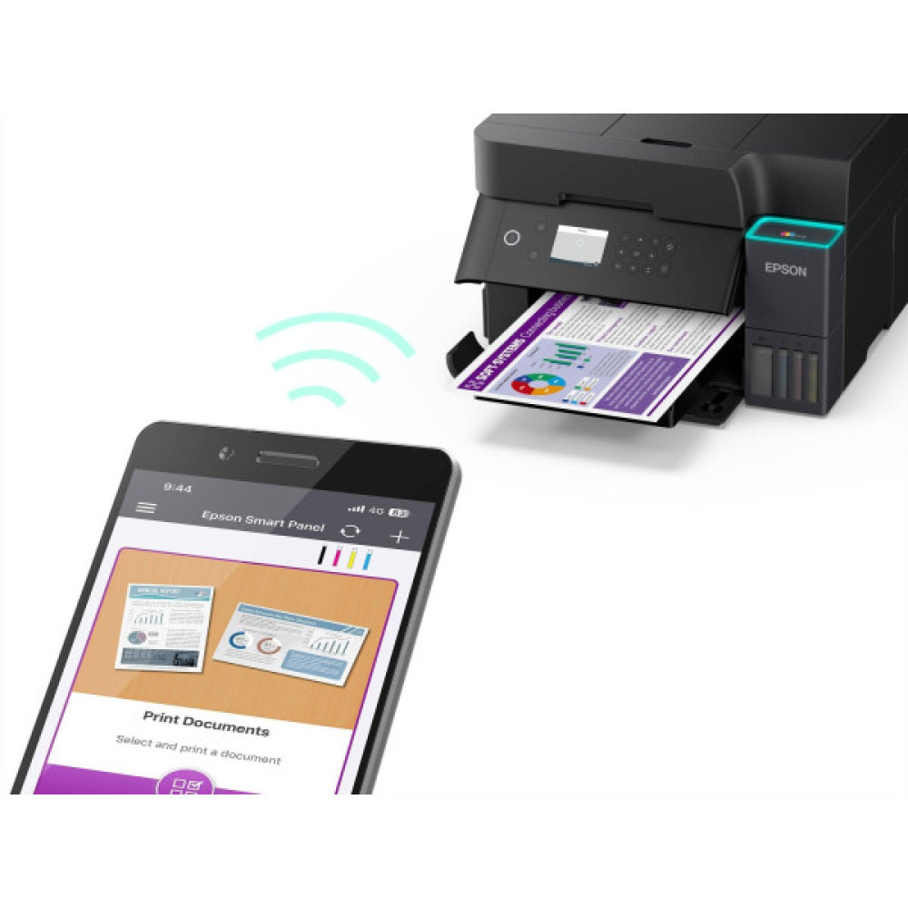 БФП ink color A4 Epson EcoTank L6370 35_23 ppm DADF Duplex USB Ethernet Wi-Fi 4 inks Black Pigment