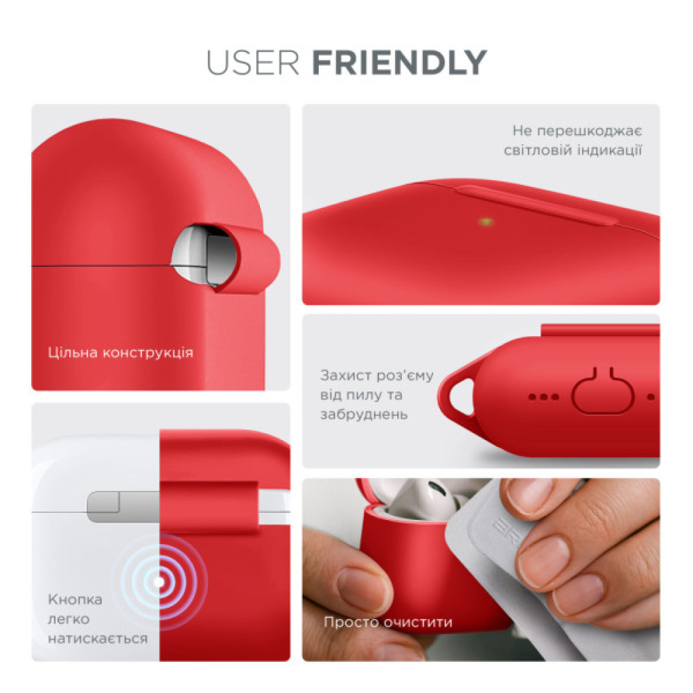 Чохол для навушників Armorstandart Hang Case For Apple AirPods Pro 3 Red (ARM88282)