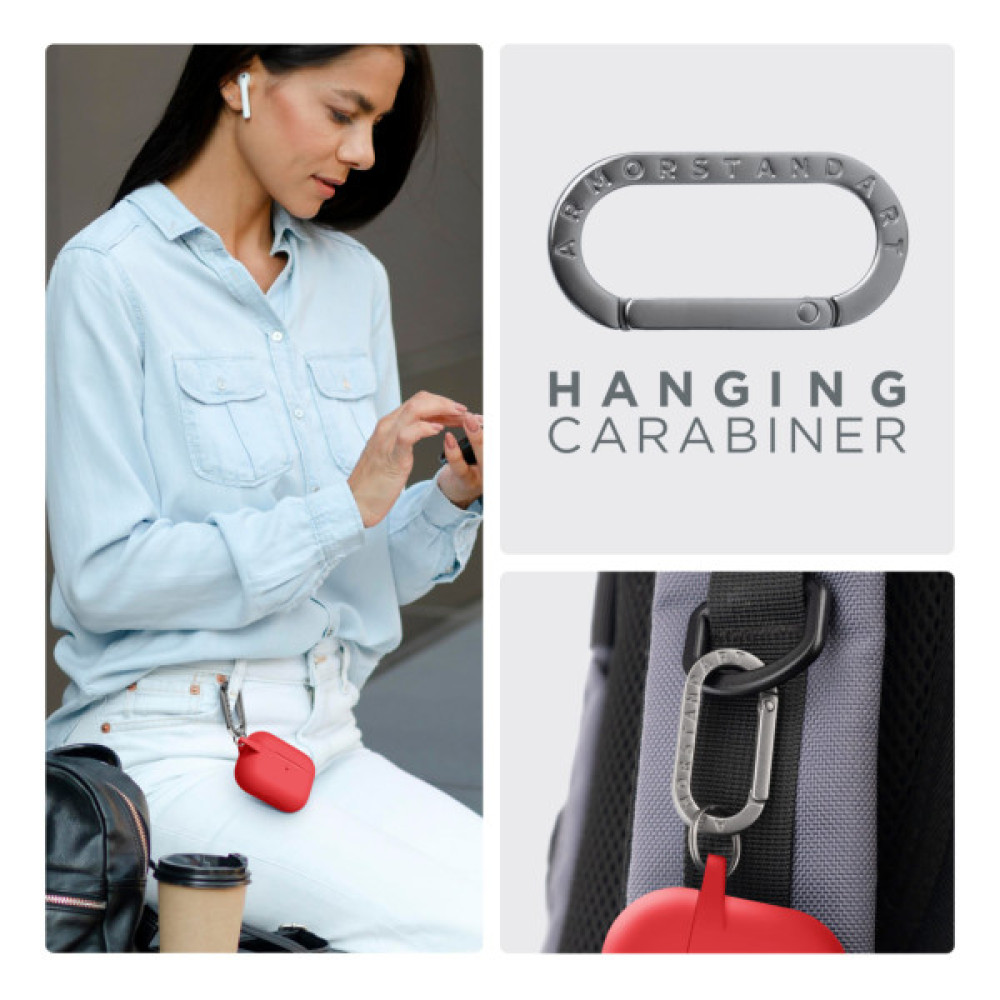 Чохол для навушників Armorstandart Hang Case For Apple AirPods Pro 3 Red (ARM88282)