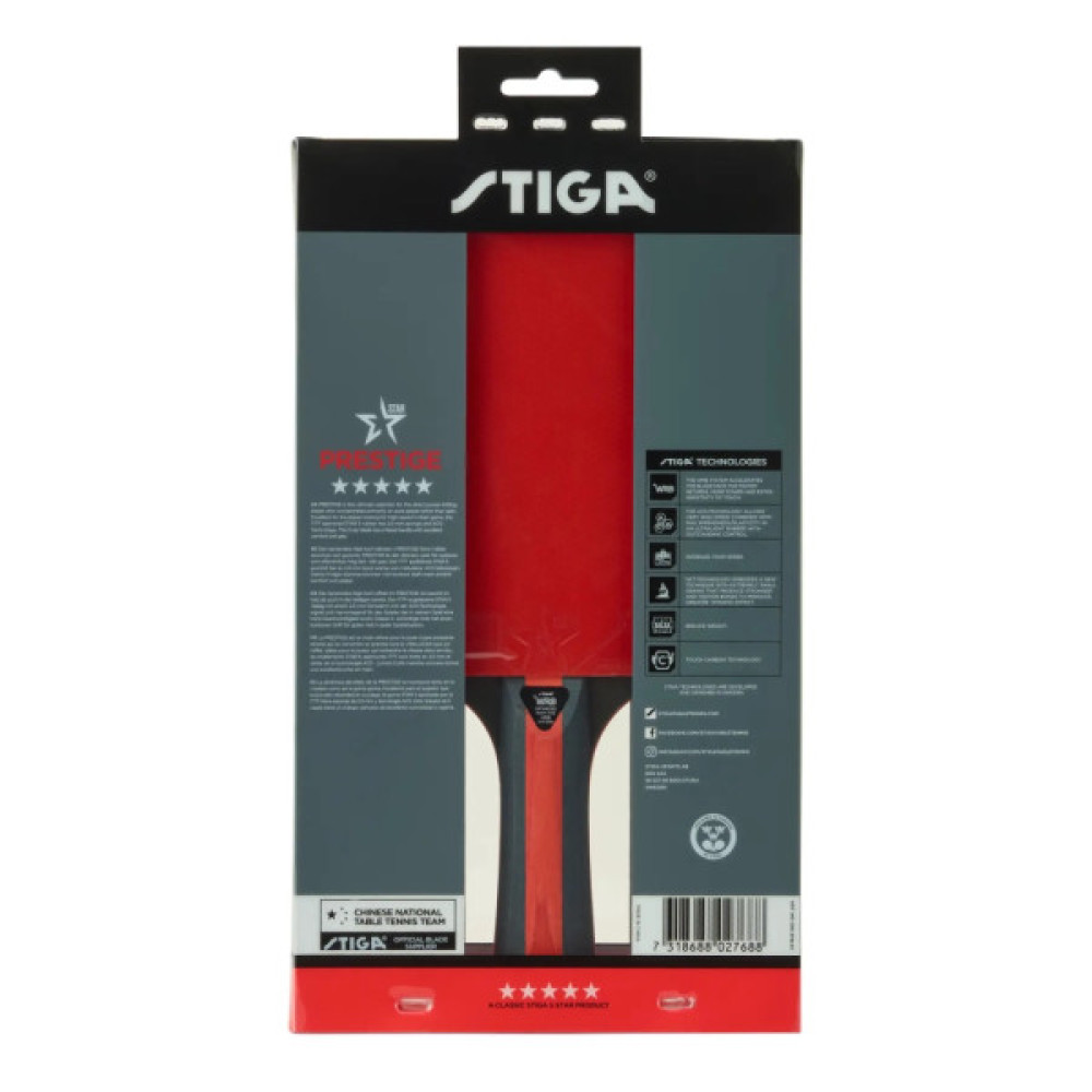 Ракетка для настільного тенісу Stiga Prestige 5 Star FL (1215-3118-01) (931150)