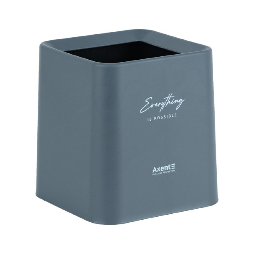Кошик для паперів Axent Настільний контейнер для сміття, квадратний, сірий (2132-03-A)