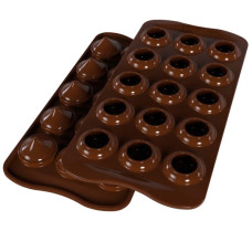 Форма для шоколаду Silikomart "Поцілунок" d 28 h 24 мм 15 x 8 мл (SCG57)