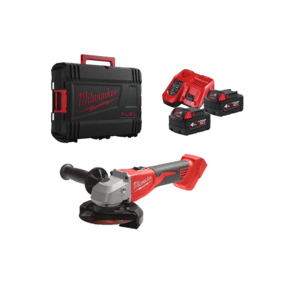 Шліфувальна машина Milwaukee M18 BLSAG125X-402X, 125мм, HD кейс (4933492644)