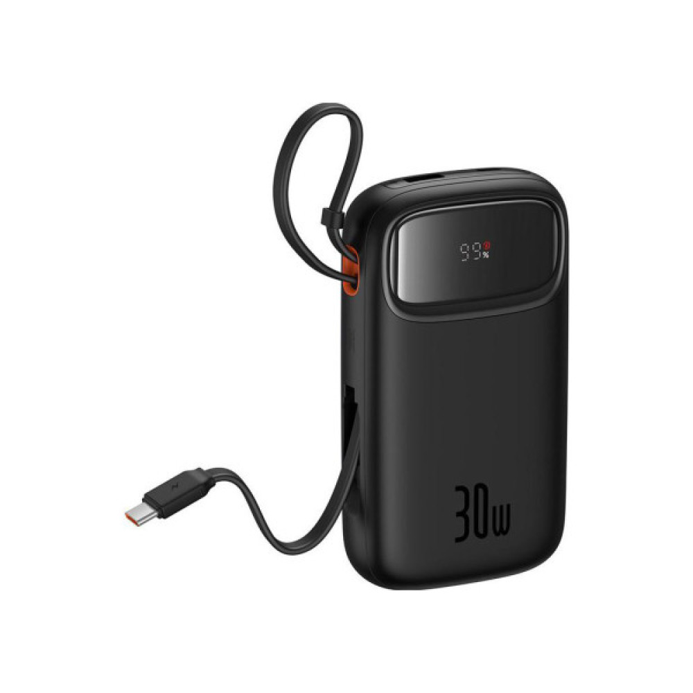 Батарея універсальна Baseus QPow2 20000mAh 30W, with 2*Type-C Cable, Black (P10055009113-00)