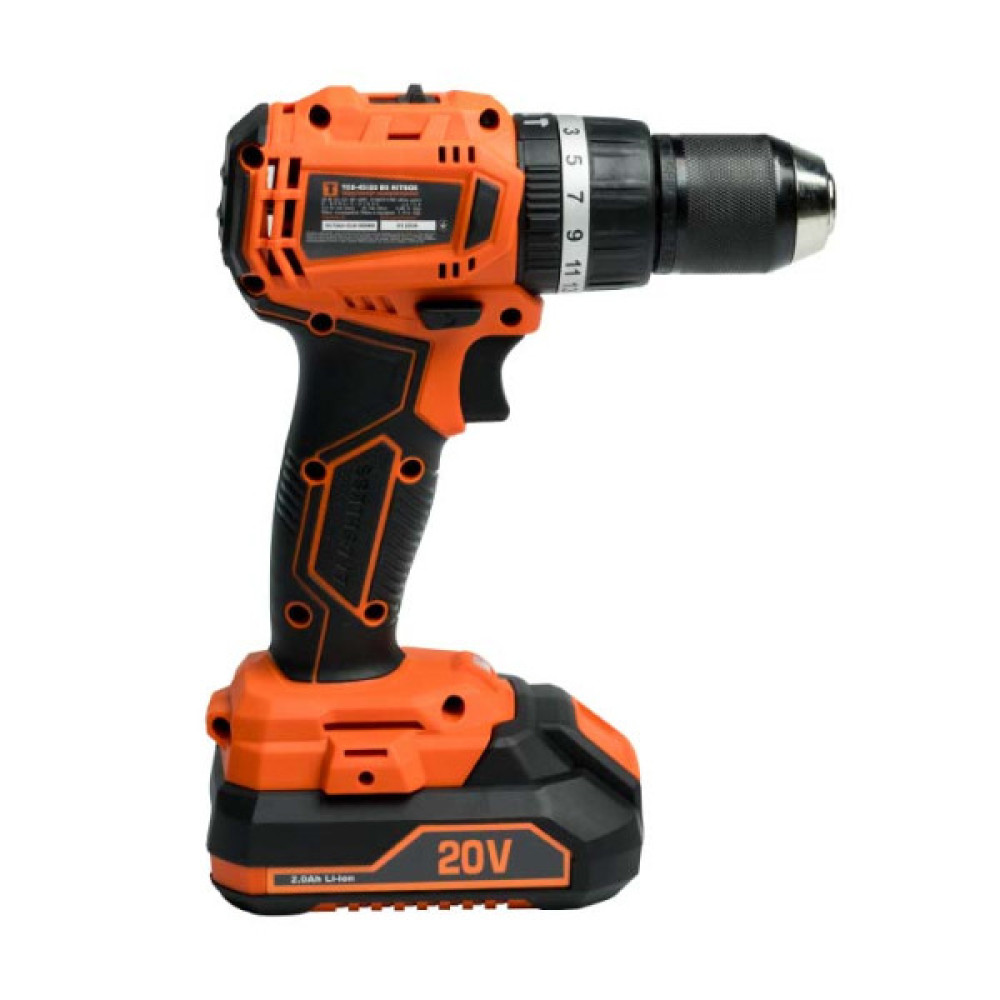 Шурупокрут-дриль акумуляторний Tekhmann TCD-45/i20 BS KITBOX 20В 45Нм 1x2.0А·год 0-400·1500об/хв 1.7кг