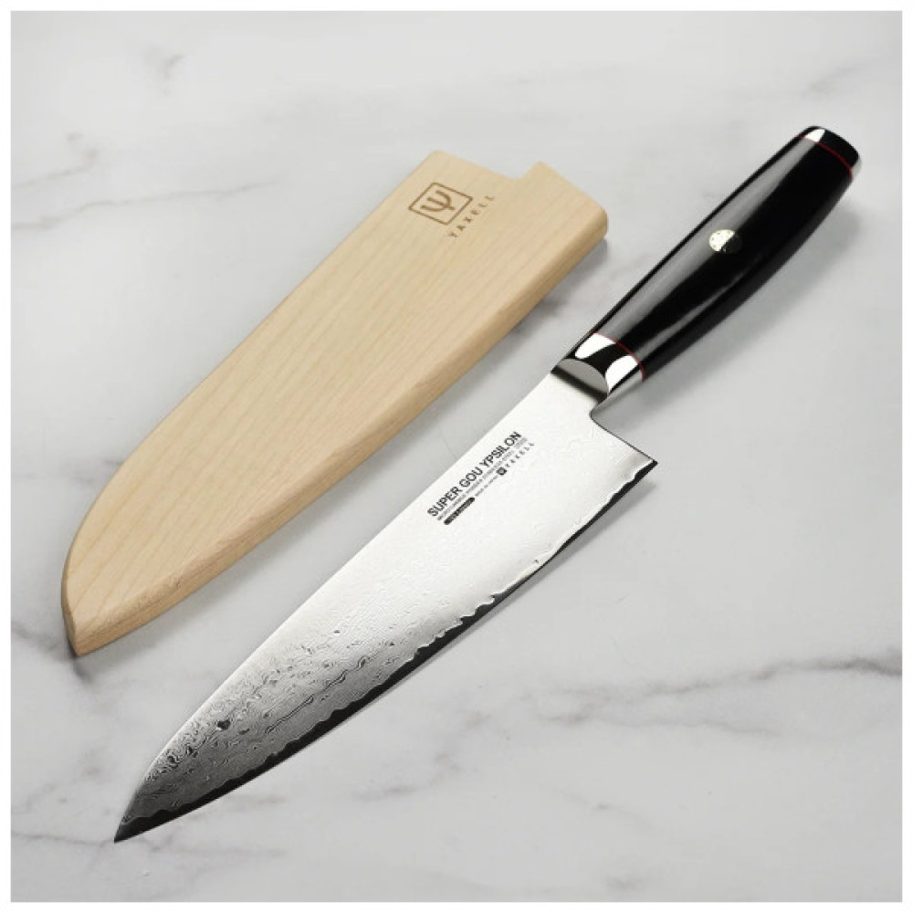Кухонний ніж Yaxell Super Gou Ypsilon Шеф 200 мм (37200)