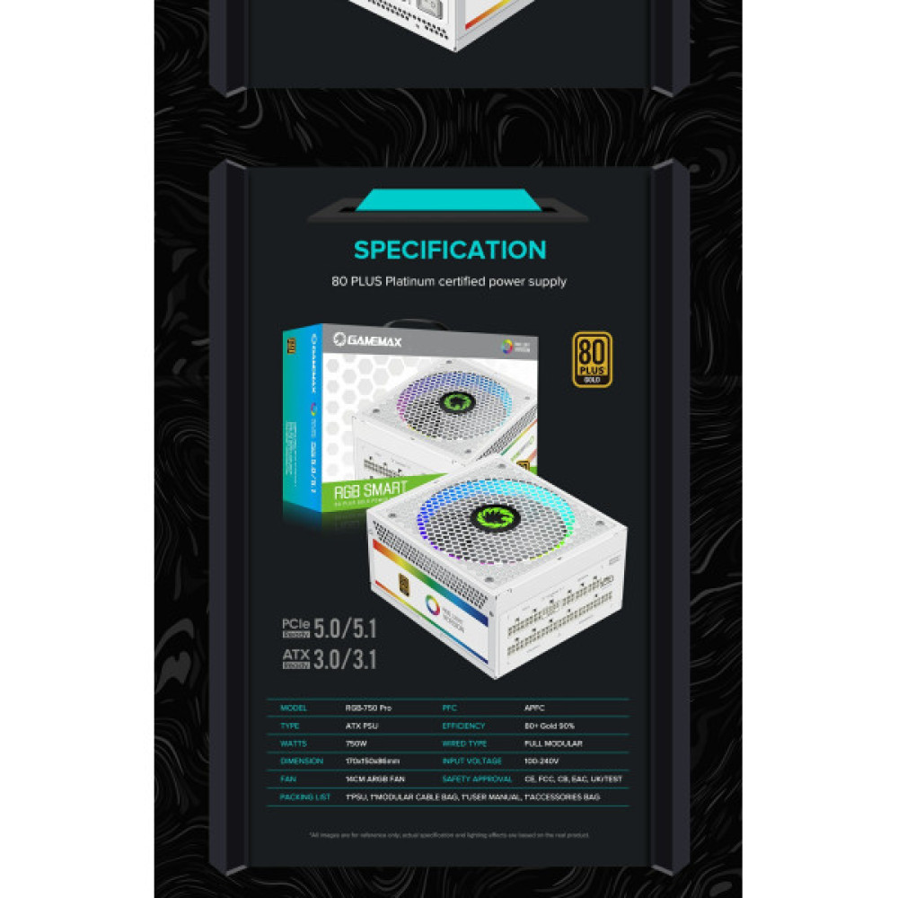 GAMEMAX RGB 750 PRO WH (ATX3.1PCIe5.1)