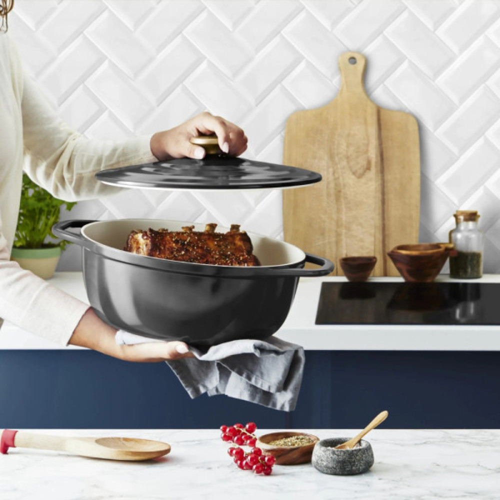 Каструля Tefal Air з кришкою 5.7л чорний (E2558904)