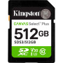 Карта пам'яті Kingston 512GB SDXC class 10 UHS-I U3 V30 A1 Canvas Select Plus (SDS3/512GB)