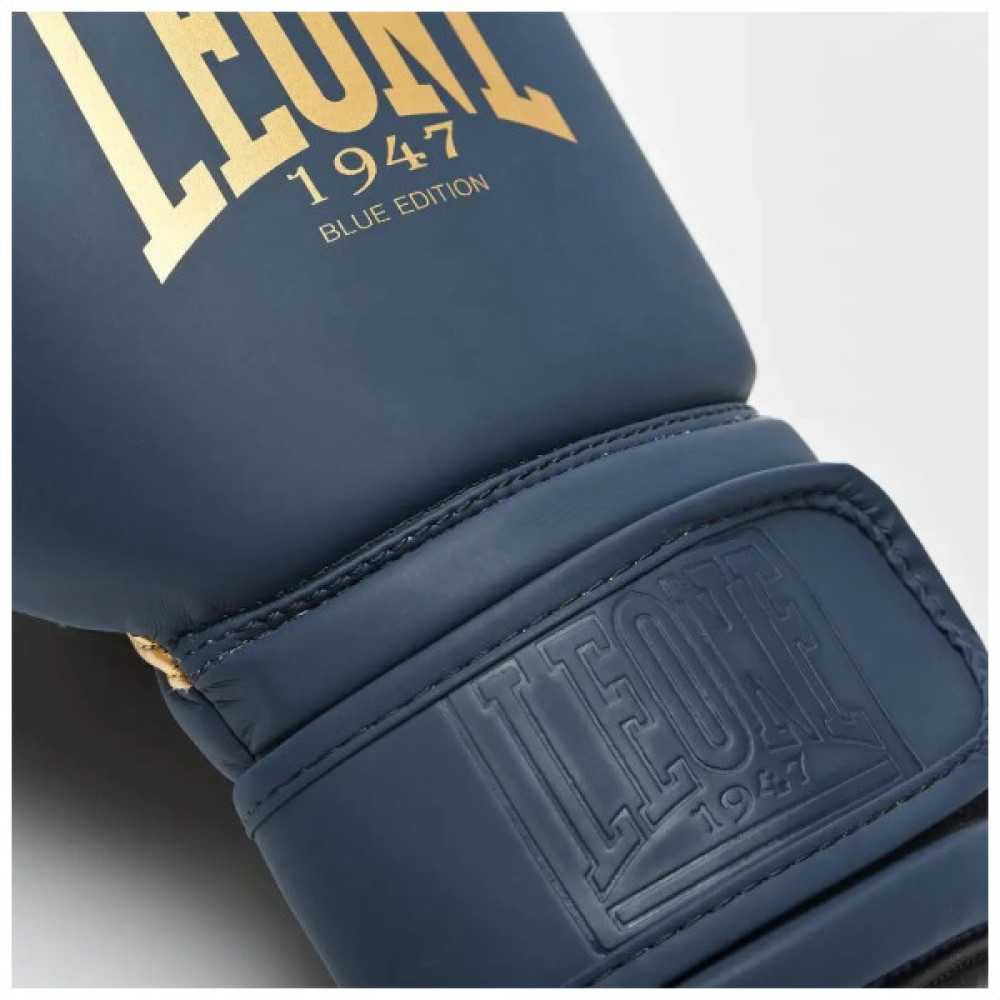 Боксерські рукавички Leone GN059B Blue Edition 10 унцій (капа в комплекті) (GN059B_Blue_10oz)